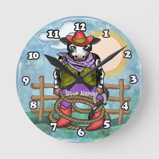 Cow Poke Ronde Klok (Voorkant)