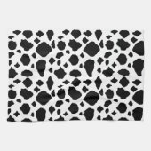 Cow Print Animal Pattern Black White Theedoek (Horizontaal)