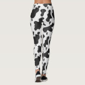 Cow Print Animal Spots Pattern Black White Western Leggings (Achterkant)