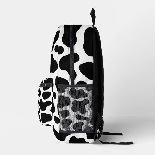 Cow print backpack, Black and white cow backpack Bedrukte Rugzak (Rechts)