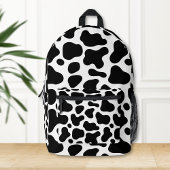 Cow print backpack, Black and white cow backpack Bedrukte Rugzak