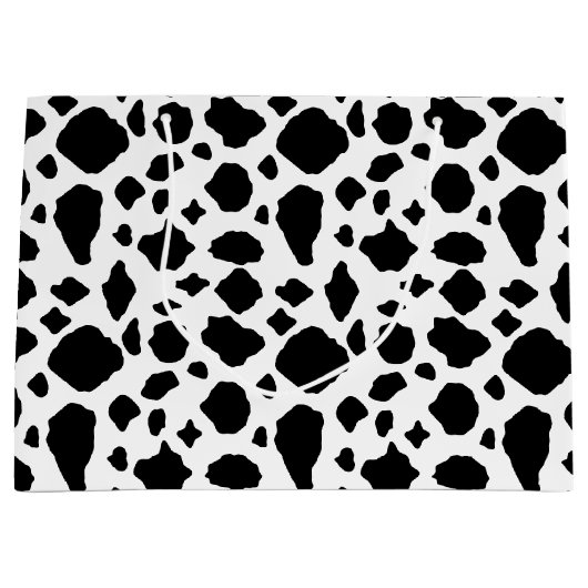 Cow Print Black and White Groot Cadeauzakje (Voorkant)