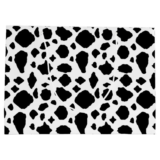 Cow Print Black and White Groot Cadeauzakje (Achterkant)