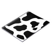 Cow Print Black en White Blotchy Pattern Notitieboek (Linkerzijde)