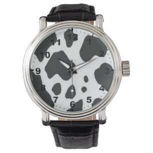 "Cow print"-design poethorloge Horloge