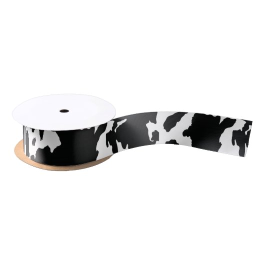 Cow Print Ribbon - Cowgirl Bow Ribbon Satijnen Lint (Spoel)
