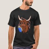 Cow Reading Book for Bookworm and Book T-shirt (Voorkant)