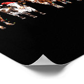 Cow Reindeer Santa Hat Christmas Light Funny Cows  Poster (Hoek)