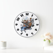 Cow Riding A BBQ Clock Grote Klok (Huis)