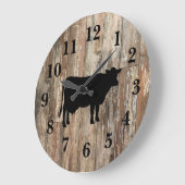 Cow Silhouette Farmhouse Shiplap Rustic Decor  Grote Klok (Hoek)