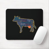 Cow Silhouette Tygraphy Phrases Heifer Fun Chris T Muismat (Met muis)