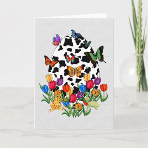 Cow Skin Easter Egg Feestdagen Kaart