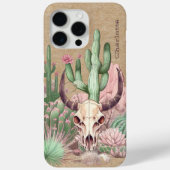 Cow Skull Cactus Woestijn Bloem Naam Western Case-Mate iPhone Case (Achterkant)