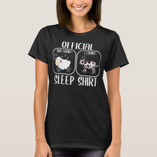Cow sleep shirt counting sheep (Voorkant)