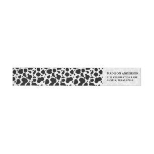 Cow Spots Pattern Black and White Animal Print