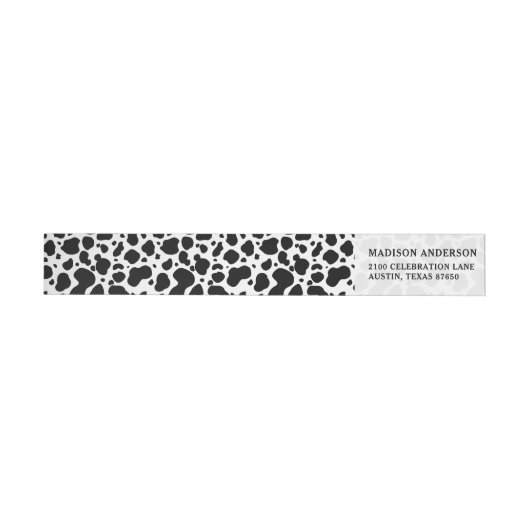 Cow Spots Pattern Black and White Animal Print (Individueel)