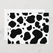 Cow Spots Pattern Black and White Animal Print Briefkaart (Voorkant / Achterkant)