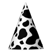 Cow Spots Pattern Black and White Animal Print Feesthoedjes (Voorkant)