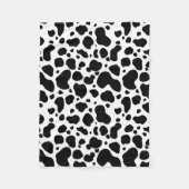 Cow Spots Pattern Black and White Animal Print Fleece Deken (Voorkant)