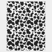Cow Spots Pattern Black and White Animal Print Fleece Deken (Voorkant)