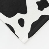 Cow Spots Pattern Black and White Animal Print Fleece Deken (Hoek)