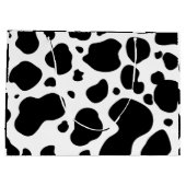 Cow Spots Pattern Black and White Animal Print Groot Cadeauzakje (Achterkant)