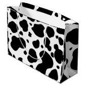 Cow Spots Pattern Black and White Animal Print Groot Cadeauzakje (Achterkant Gekanteld)