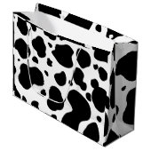 Cow Spots Pattern Black and White Animal Print Groot Cadeauzakje (Voorkant Gekanteld)