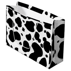 Cow Spots Pattern Black and White Animal Print Groot Cadeauzakje