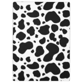 Cow Spots Pattern Black and White Animal Print Klembord (Achterkant)