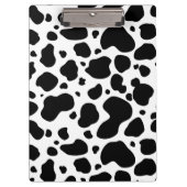 Cow Spots Pattern Black and White Animal Print Klembord (Voorkant)