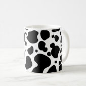 Cow Spots Pattern Black and White Animal Print Koffiemok (Voorkant rechts)