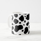 Cow Spots Pattern Black and White Animal Print Koffiemok (Voorkant links)