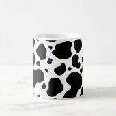 Cow Spots Pattern Black and White Animal Print Koffiemok (Center)