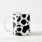 Cow Spots Pattern Black and White Animal Print Koffiemok (Links)
