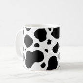 Cow Spots Pattern Black and White Animal Print Koffiemok (Voorkant links)