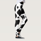 Cow Spots Pattern Black and White Animal Print Leggings (Rechts)