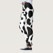 Cow Spots Pattern Black and White Animal Print Leggings (Links)