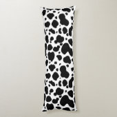 Cow Spots Pattern Black and White Animal Print Lichaamskussen (Achterkant (Verticaal))