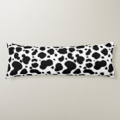 Cow Spots Pattern Black and White Animal Print Lichaamskussen (Voorkant)