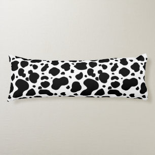Cow Spots Pattern Black and White Animal Print Lichaamskussen