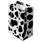 Cow Spots Pattern Black and White Animal Print Medium Cadeauzakje (Voorkant Gekanteld)