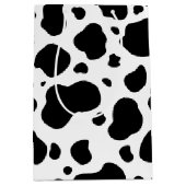 Cow Spots Pattern Black and White Animal Print Medium Cadeauzakje (Voorkant)