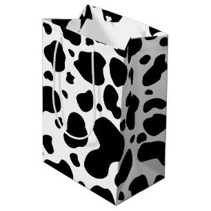 Cow Spots Pattern Black and White Animal Print Medium Cadeauzakje