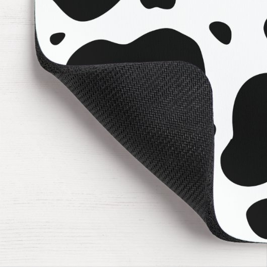 Cow Spots Pattern Black and White Animal Print Muismat (Hoek)