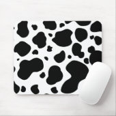 Cow Spots Pattern Black and White Animal Print Muismat (Met muis)