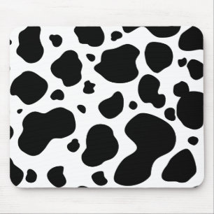 Cow Spots Pattern Black and White Animal Print Muismat