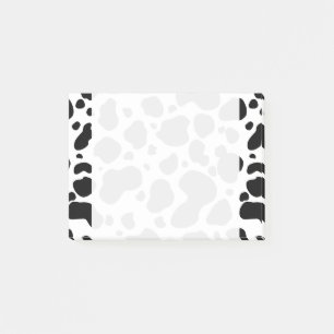 Cow Spots Pattern Black and White Animal Print Post-it® Notes