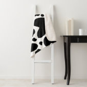 Cow Spots Pattern Black and White Animal Print Sherpa Deken (In situ)