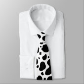 Cow Spots Pattern Black and White Animal Print Stropdas (Gebonden)
